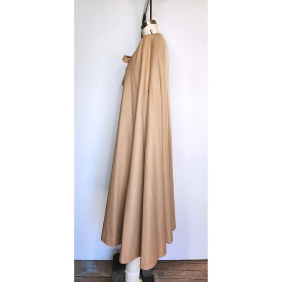 Vintage Wool Cape Cloak Poncho Arm Opening Wool Capelet Boho Woodland Free size - Picture 6 of 10